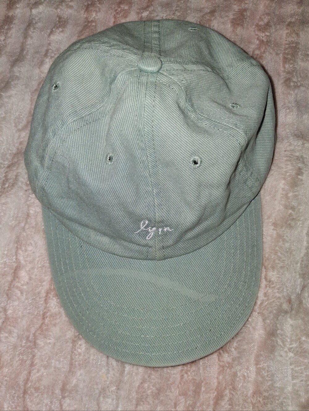 Love Your Melon Sage Green Script Baseball Cap